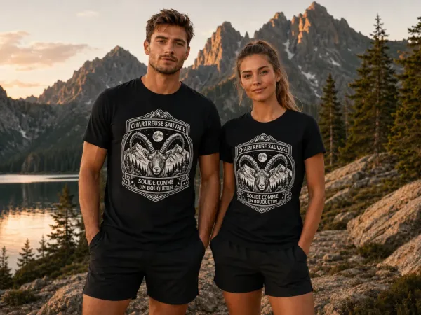 T-shirt Bouquetin Noir
